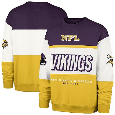 Men's '47 Purple/Gold Minnesota Vikings Breeze Maximalist Sweatshirt
