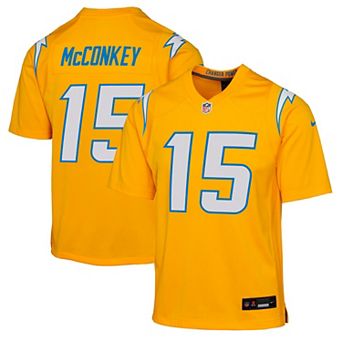 Youth Nike Ladd McConkey Gold Los Angeles Chargers Alternate Charger Power Game Player Jersey
