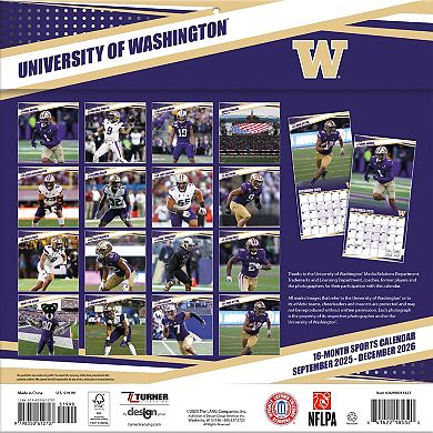 Washington Huskies 12 ۝ x 12 ۝ 2026 Team Wall Calendar