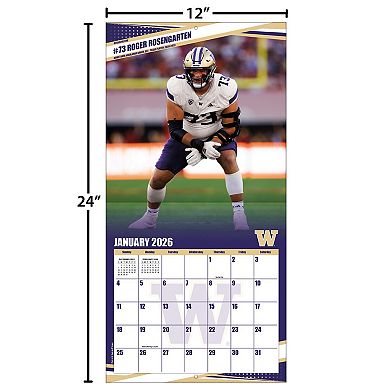 Washington Huskies 12 ۝ x 12 ۝ 2026 Team Wall Calendar