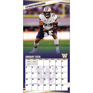 Washington Huskies 12 ۝ x 12 ۝ 2026 Team Wall Calendar