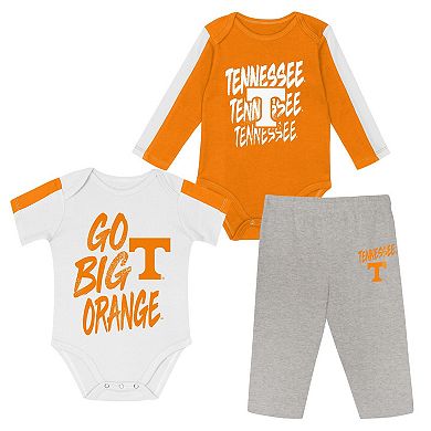 Infant Outerstuff Tennessee Orange/White Tennessee Volunteers Double Down Bodysuit and Pants 3-Piece Set