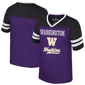 Girls Youth Colosseum Purple Washington Huskies Princess Bubblegum Bling T-Shirt