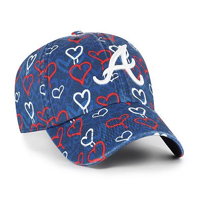 Girls Youth '47 Navy Atlanta Braves Mural Clean Up Adjustable Hat