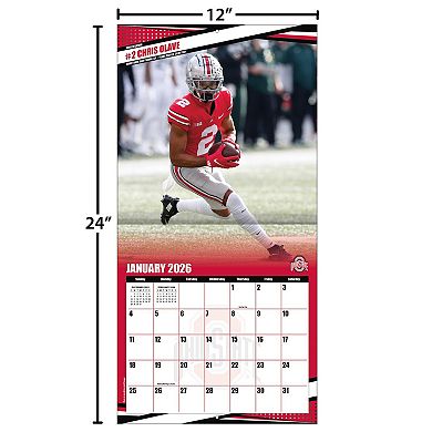Ohio State Buckeyes 12 ۝ x 12 ۝ 2026 Team Wall Calendar