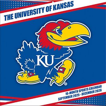 Kansas Jayhawks 12�۝ x 12�۝ 2026 Team Wall Calendar