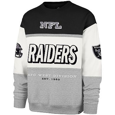 Men's '47 Black/Gray Las Vegas Raiders Breeze Maximalist Sweatshirt