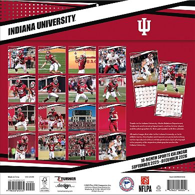 Indiana Hoosiers 12 ۝ x 12 ۝ 2026 Team Wall Calendar