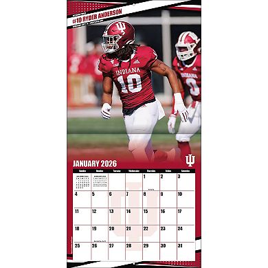Indiana Hoosiers 12 ۝ x 12 ۝ 2026 Team Wall Calendar