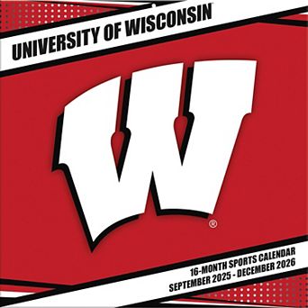 Wisconsin Badgers 12�۝ x 12�۝ 2026 Team Wall Calendar