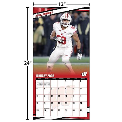Wisconsin Badgers 12 ۝ x 12 ۝ 2026 Team Wall Calendar