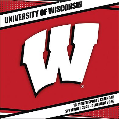 Wisconsin Badgers 12 ۝ x 12 ۝ 2026 Team Wall Calendar