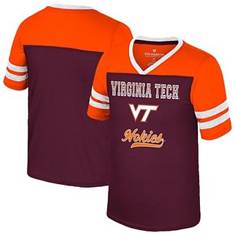 Girls Youth Colosseum Maroon Virginia Tech Hokies Princess Bubblegum Bling T-Shirt