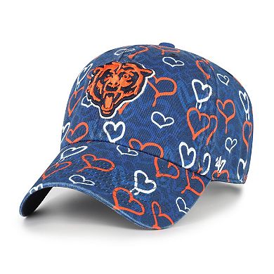 Girls Toddler '47 Navy Chicago Bears Mural Clean Up Adjustable Hat