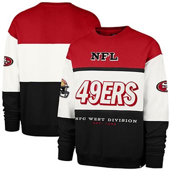 Men's '47 Scarlet/Black San Francisco 49ers Breeze Maximalist Sweatshirt