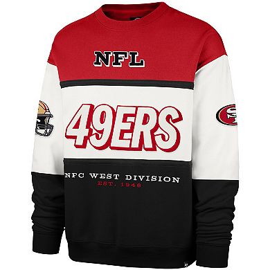 Men's '47 Scarlet/Black San Francisco 49ers Breeze Maximalist Sweatshirt