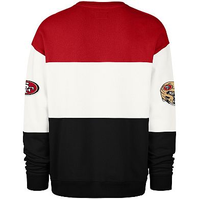 Men's '47 Scarlet/Black San Francisco 49ers Breeze Maximalist Sweatshirt