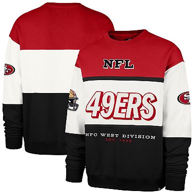 Men's '47 Scarlet/Black San Francisco 49ers Breeze Maximalist Sweatshirt