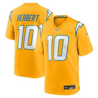 Youth Nike Justin Herbert Gold Los Angeles Chargers Alternate Charger Power Game Player Jersey