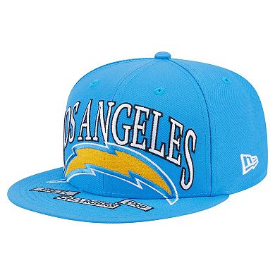 Men's New Era Powder Blue Los Angeles Chargers Oversized 59FIFTY Fitted Hat
