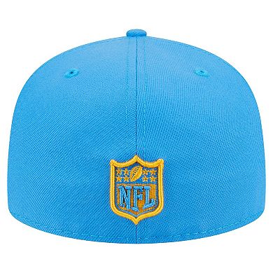 Men's New Era Powder Blue Los Angeles Chargers Oversized 59FIFTY Fitted Hat
