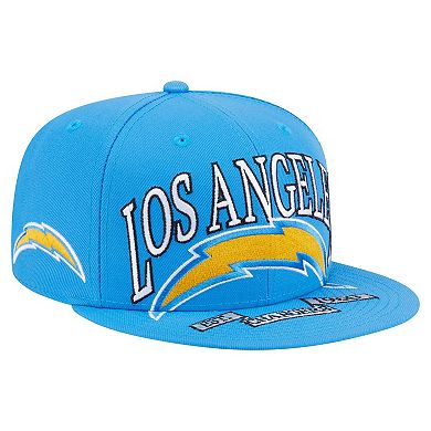 Men's New Era Powder Blue Los Angeles Chargers Oversized 59FIFTY Fitted Hat