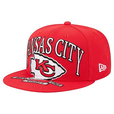 Men's New Era Red Kansas City Chiefs Oversized 59FIFTY Fitted Hat