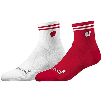 Unisex Strideline Wisconsin Badgers Premium Knit 2-Pack Half Calf Socks Set