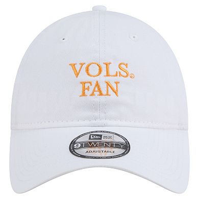 Men's New Era White Tennessee Volunteers Fan 9TWENTY Adjustable Hat