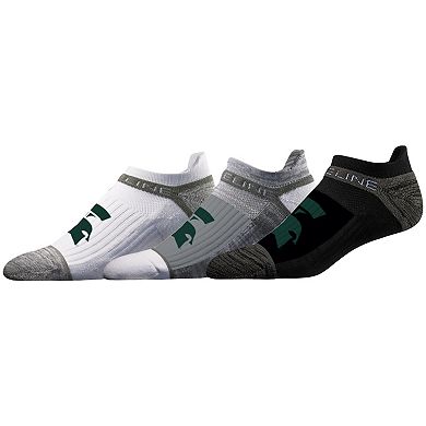 Unisex Strideline Michigan State Spartans Premium Low 3-Pack Ankle Socks Set