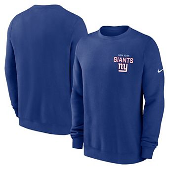 Men's Nike Royal New York Giants Primetime Club Fleece Pullover Sweatshirt