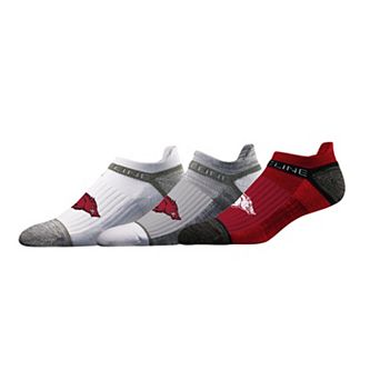 Unisex Strideline Arkansas Razorbacks Premium Low 3-Pack Ankle Socks Set