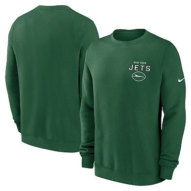 Men's Nike Green New York Jets Primetime Club Fleece Pullover Sweatshirt