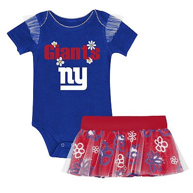 Girls Infant Outerstuff New York Giants My Team Rocks Bodysuit and Skirt Set