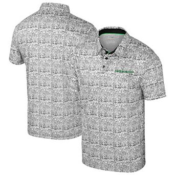 Men's Colosseum Green Oregon Ducks It's Time! All Over Print Polo