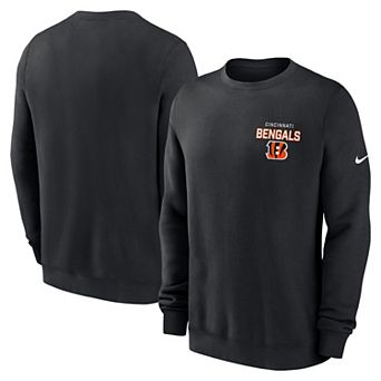 Men's Nike Black Cincinnati Bengals Primetime Club Fleece Pullover Sweatshirt