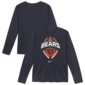 Toddler Nike  Navy Chicago Bears Primetime Legend Icon��Long Sleeve Performance T-Shirt