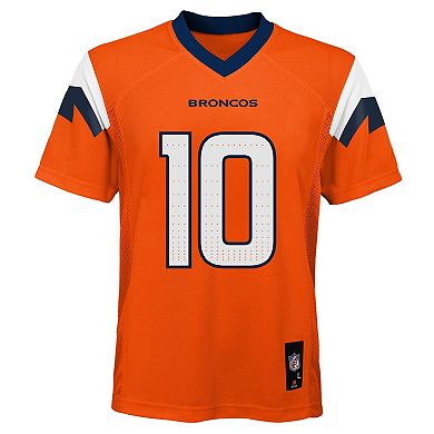 Youth Bo Nix Orange Denver Broncos Replica Player Jersey