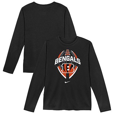 Toddler Nike Black Cincinnati Bengals Primetime Legend Icon Long Sleeve Performance T-Shirt