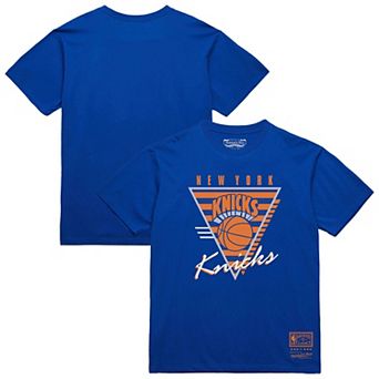 Men's Mitchell & Ness Blue New York Knicks Big & Tall Hardwood Classics Final Seconds T-Shirt