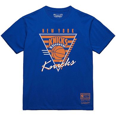 Men's Mitchell & Ness Blue New York Knicks Big & Tall Hardwood Classics Final Seconds T-Shirt
