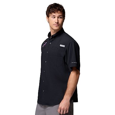 Men's Columbia Black Arkansas Razorbacks Tamiami Omni-Shade Button-Down Shirt
