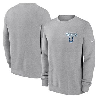 Men's Nike Heather Gray Indianapolis Colts Primetime Club Fleece Pullover Sweatshirt