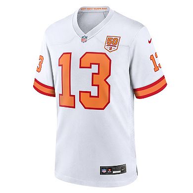 Men's Nike Mike Evans White '76 Tampa Bay Buccaneers 50th Season Game Jersey