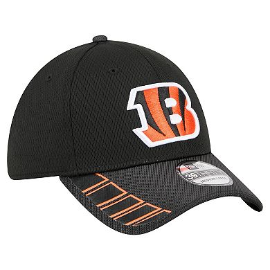 Men's New Era Black Cincinnati Bengals Visor Hit 39THIRTY Flex Hat