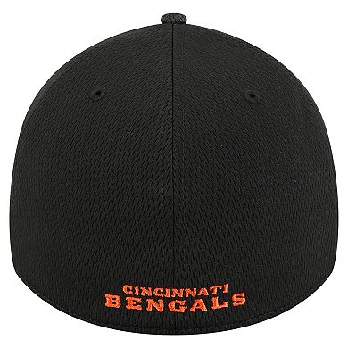 Men's New Era Black Cincinnati Bengals Visor Hit 39THIRTY Flex Hat