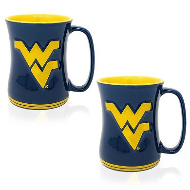 West Virginia Mountaineers 16oz. Sculpted Barista Mug Two-Pack
