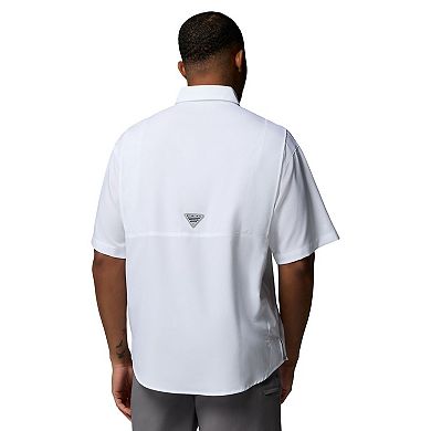 Men's Columbia White Florida Gators Tamiami Omni-Shade Button-Down Shirt