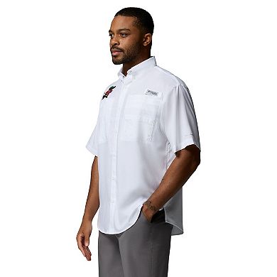 Men's Columbia White Florida Gators Tamiami Omni-Shade Button-Down Shirt