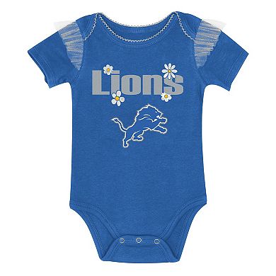 Girls Infant Outerstuff Detroit Lions My Team Rocks Bodysuit and Skirt Set